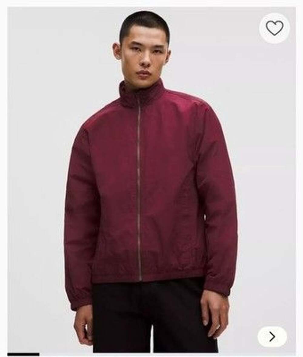 058 Lululemon Size XL Nylon Wind Breaker Jacket, Burgubdy Bay NWT, $188 Men